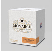 Monarch Candle box with "Orange Blossom" scent label.